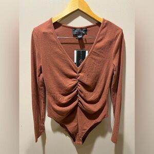 Polly & Esther Women's Rust Bodysuit